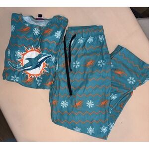 Miami Dolphins pajama set Top Bottom NFL Team Mens Medium
